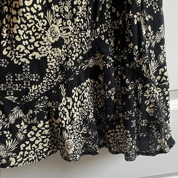 Free People slip dress Forever Fields Black Floral read size intimately free - Picture 4 of 13